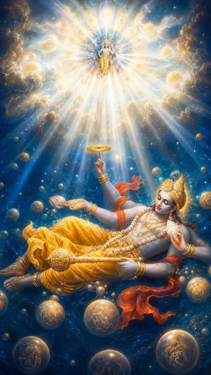 Cosmic Lord Vishnu welcome artwork